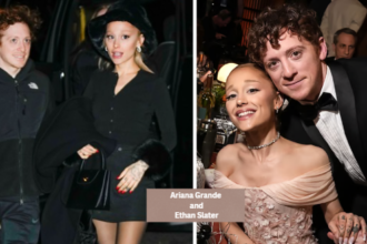 Ariana Grande and Ethan Slater