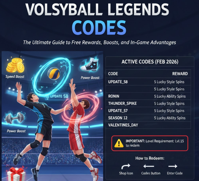 Volleyball Legends Codes