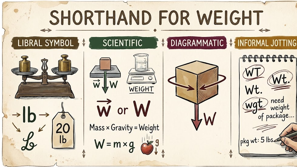 how to shorthand weight