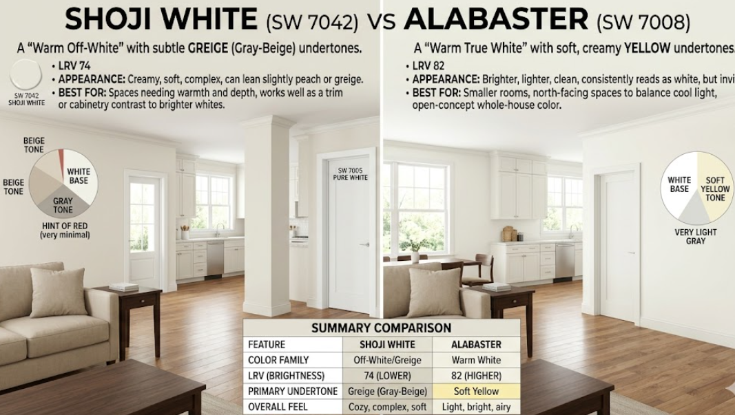 shoji white vs alabaster