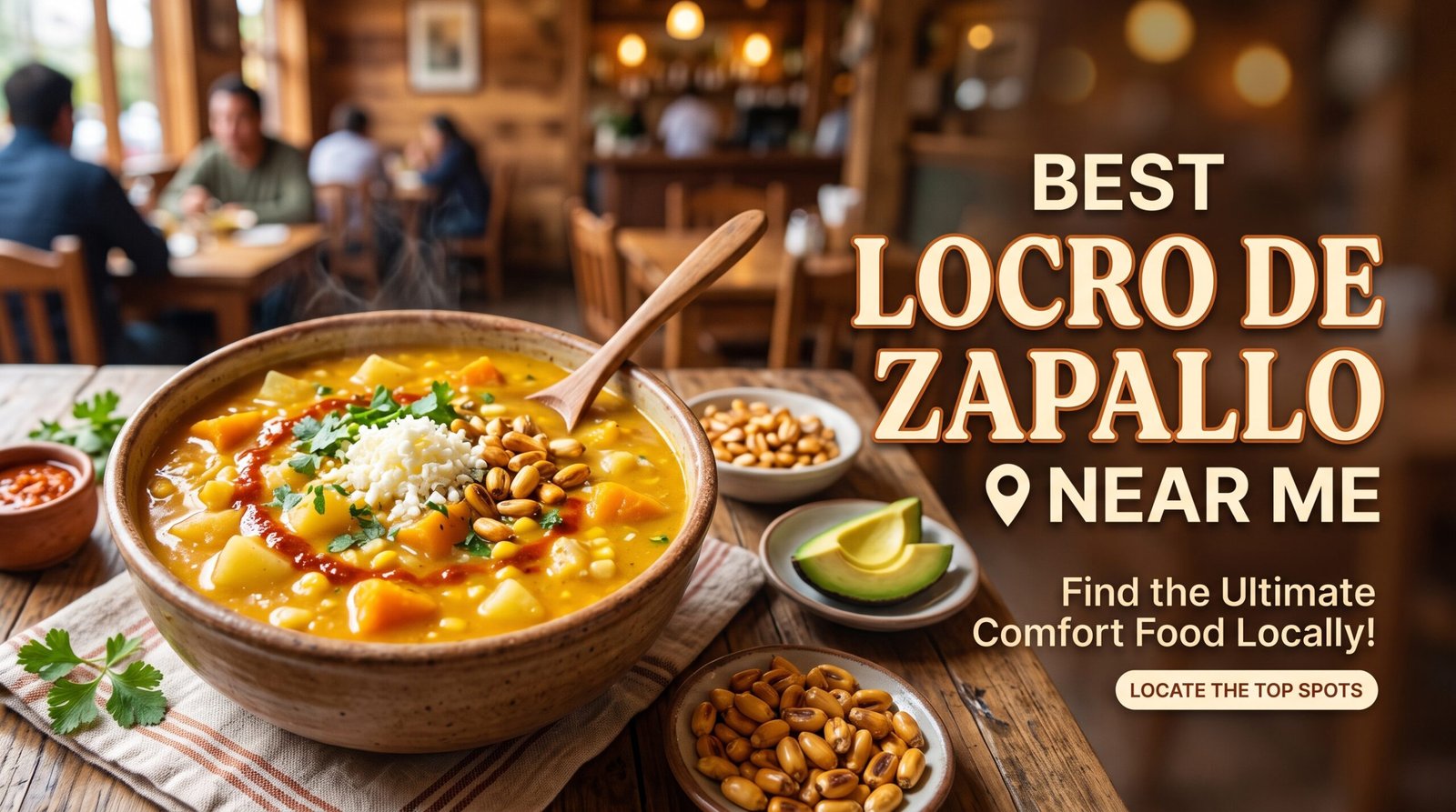 Golden Peruvian locro de zapallo squash stew bowl served with white rice