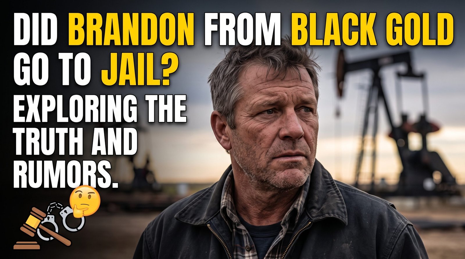 Brandon Watson from TruTV's reality show Black Gold standing on an oil drilling rig
