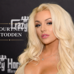Courtney Stodden posing for a portrait at a celebrity advocacy event in Los Angeles.