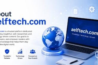 Laptop screen displaying tech articles and digital platform dashboard.