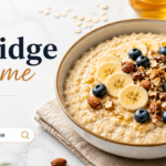 bowl of porridge with berries and honey at a café near me in the UK