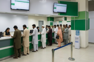 Person using smartphone for NADRA PakID online CNIC application and tracking.