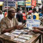 Nigerian naira and US dollar banknotes side by side representing the black market exchange rate in 2026.