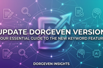 Dorgenven software version update interface with progress indicator.