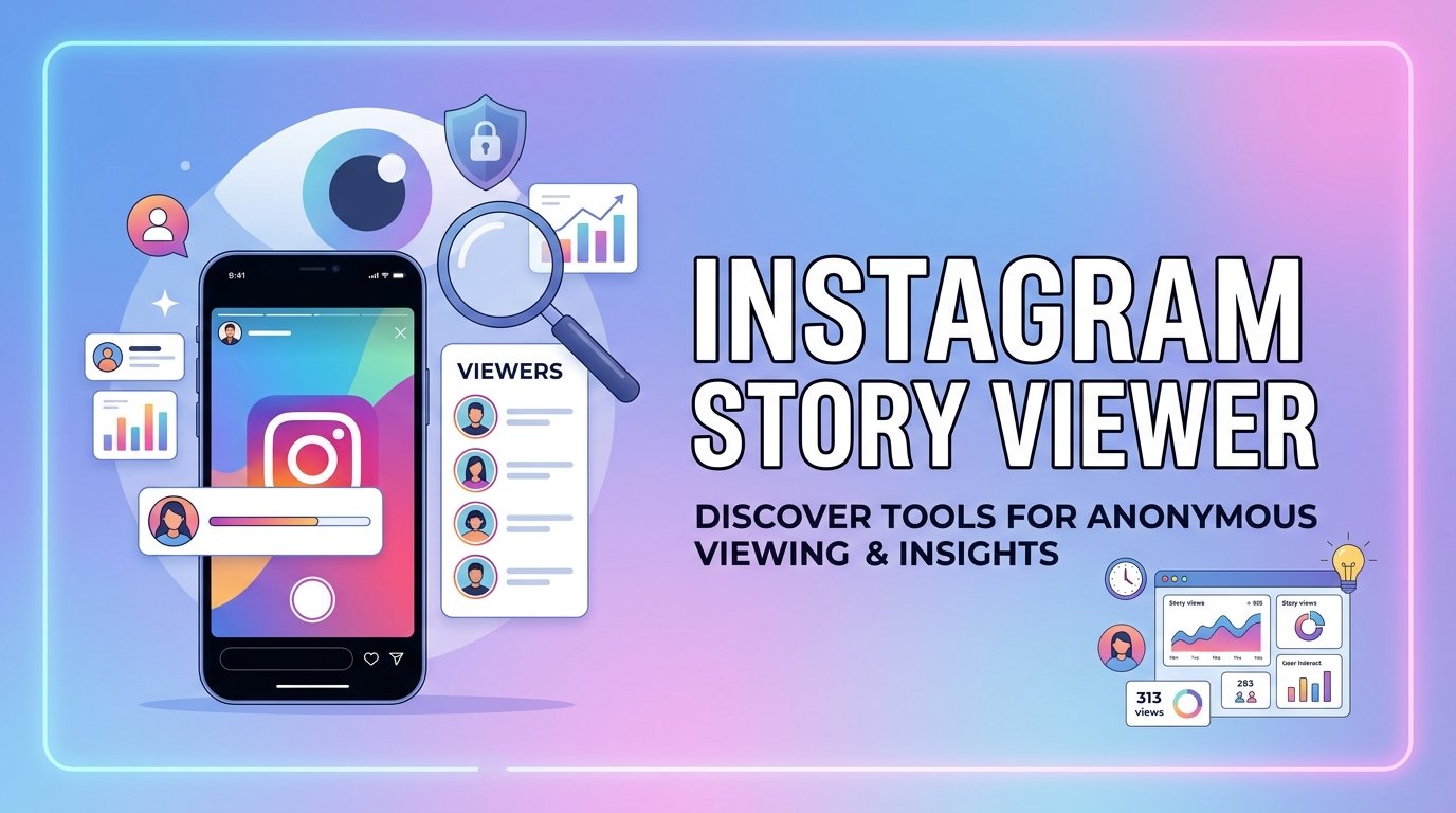 Instagram story viewer tool on a smartphone screen showing anonymous story browsing in 2026